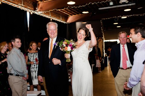 wedding at the motorco in durham