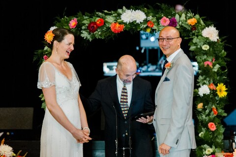 wedding at the motorco in durham