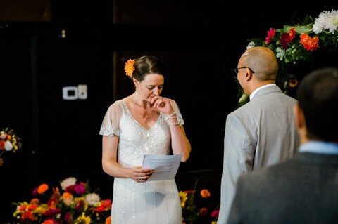 wedding at the motorco in durham