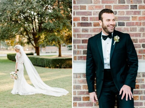 bride wearing a long veil