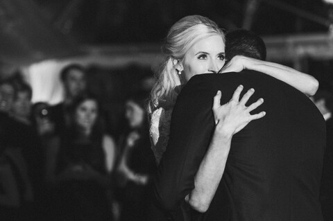 bride and groom first dance