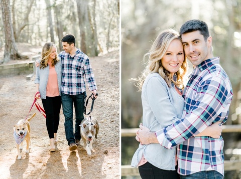 engagement photos with dogs in virginia 