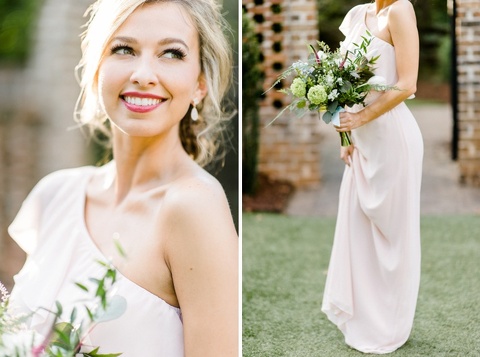 blush joanna august bridesmaid dress