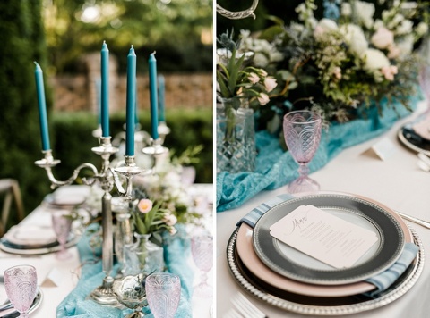 pink and blue wedding inspiration