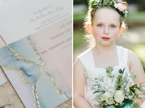 flower girl wearing a flower crown