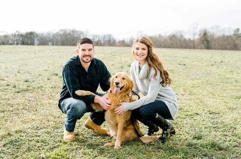 engagement photos with dogs