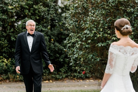 Father and daughter first look