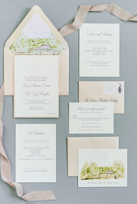 English Tea Paperie Stationary. Photo by Caroline Lima. Coordination Make It Posh Events. Richmond Wedding.