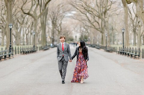 Morning engagement pictures at Central Park