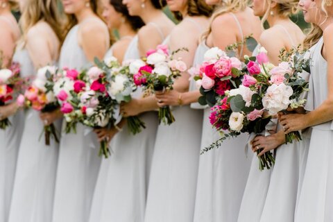 pink wedding bouquets charlotte