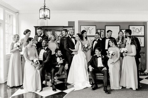 Bridal party at the Carolina Inn McLean Events