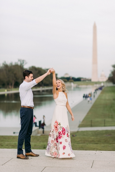DC engagement photos Caroline Lima Photography