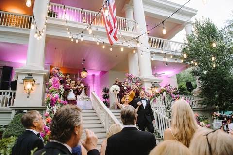 The Argyle Wedding. Flowers by Trinity Flowers. Sweet August Events Wedding. Pink and blue wedding ideas.