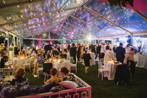 The Argyle Weddings. Flowers by Trinity Flowers. Sweet August Events Wedding. Pink and blue wedding ideas.