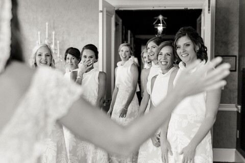 Bride reveal at the Charlotte Country Club