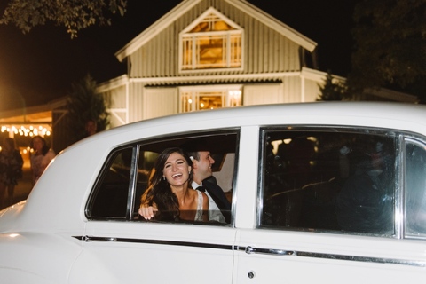 Wedding exit at the Addison Grove in Austin. 