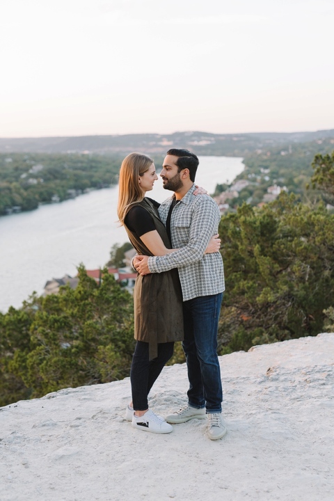 Texas Engagement Photos at Mount Bonnell in Austin