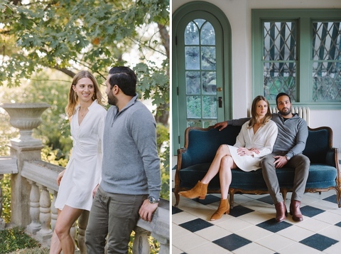 Engagement photos at Laguna Gloria in Austin