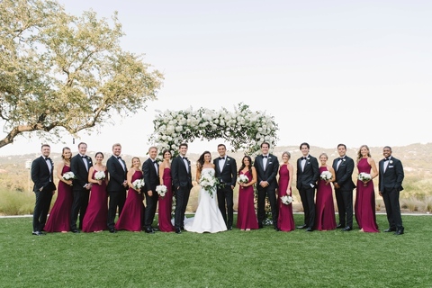 Bridal party at the Omni Barton Creek